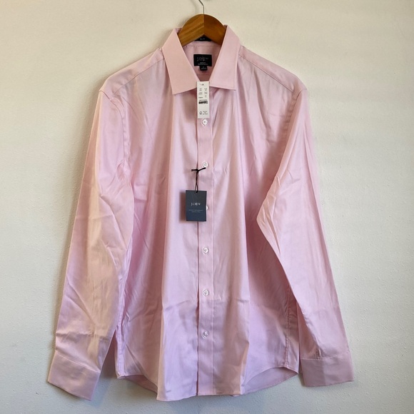 J. Crew Other - J. Crew Slim Bowery performance‎ stretch dress shirt spread collar Large Pink